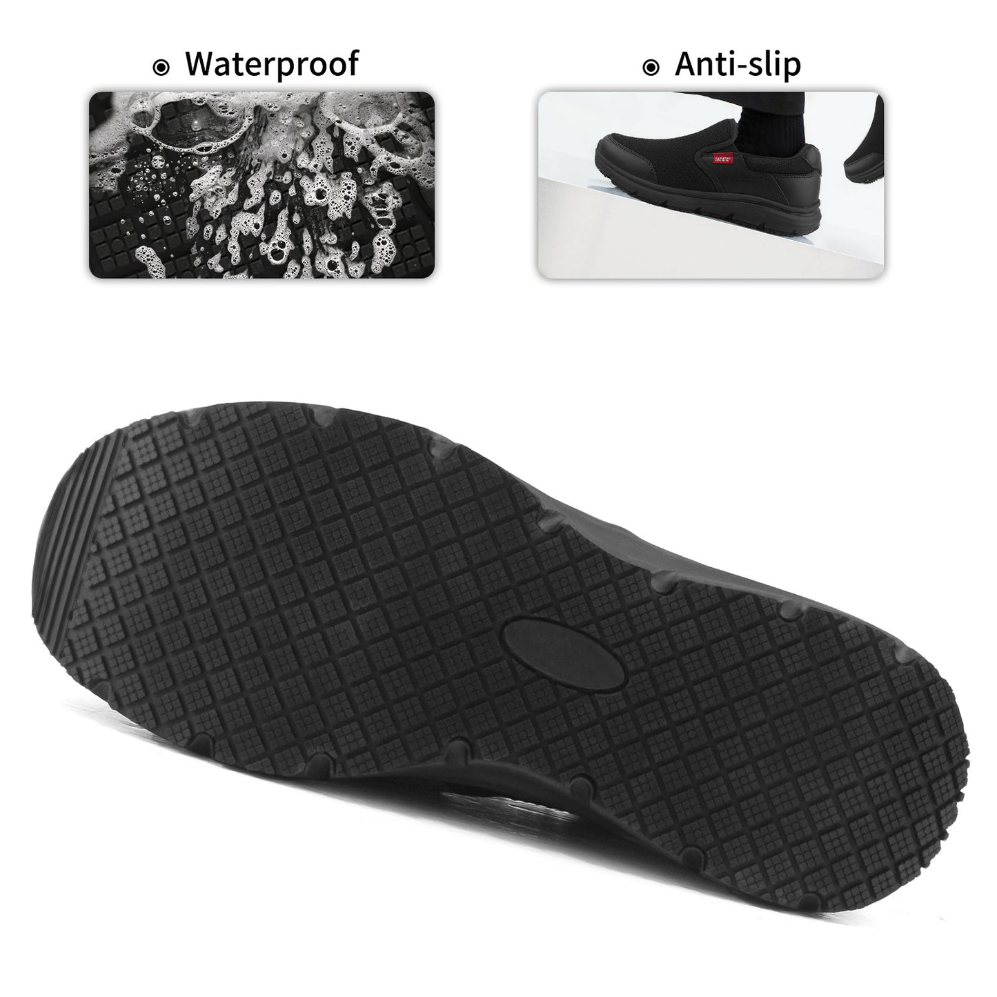 Men's Non Slip Black Work Shoes 23019