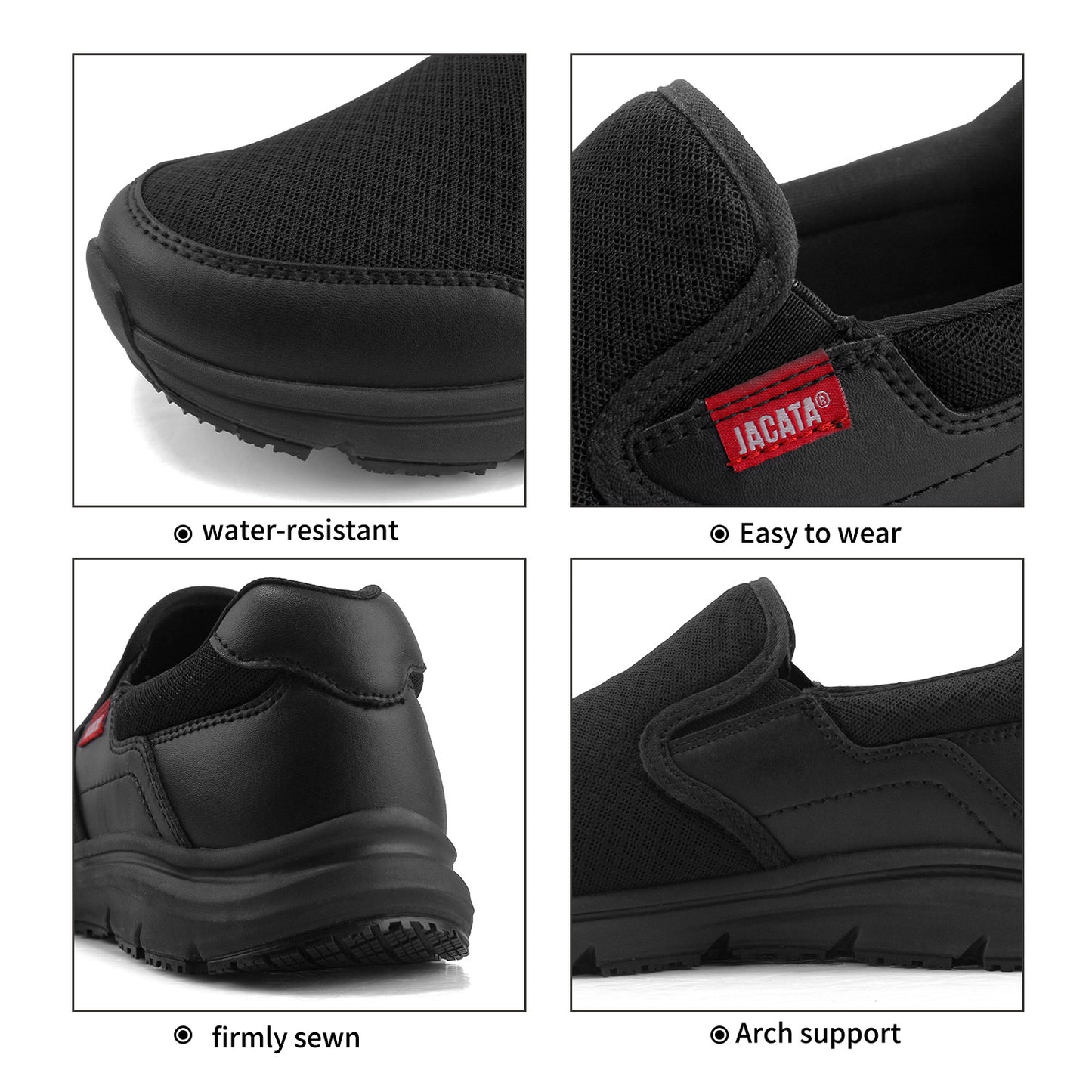 Men's Non Slip Black Work Shoes 23019