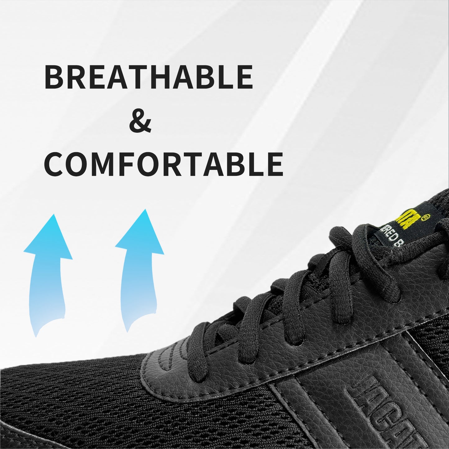 Men's Non Slip Black Work Shoes 23022