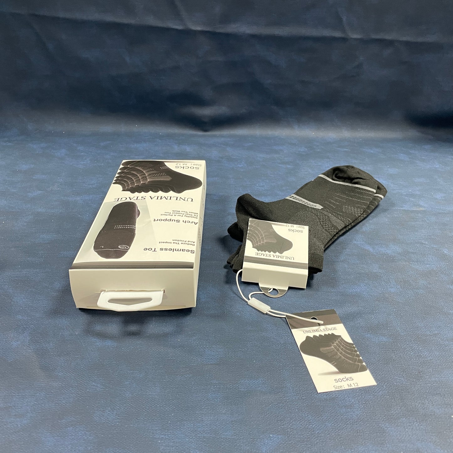 UNLIMIA STAGE Socks Black and gray patterns