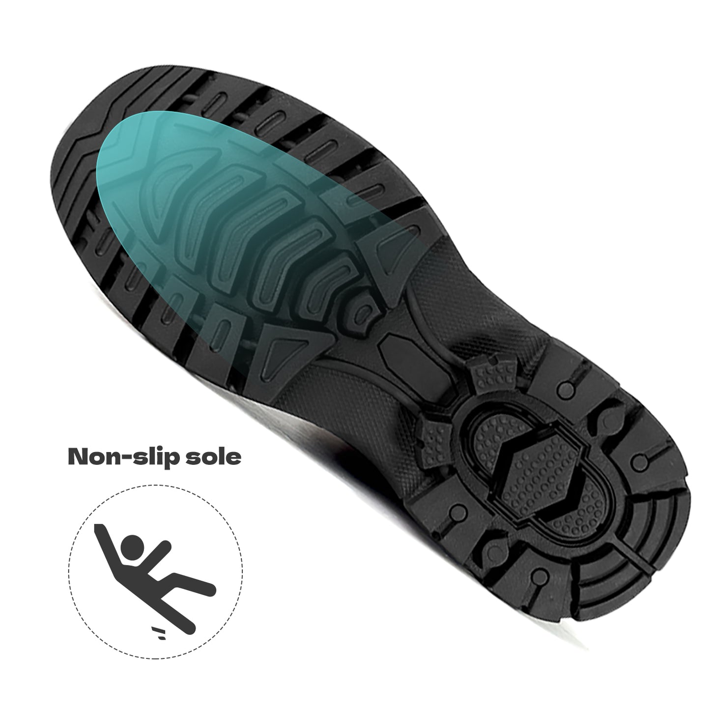 Waterproof Leather Soft Toe Work Boots For Men Brown