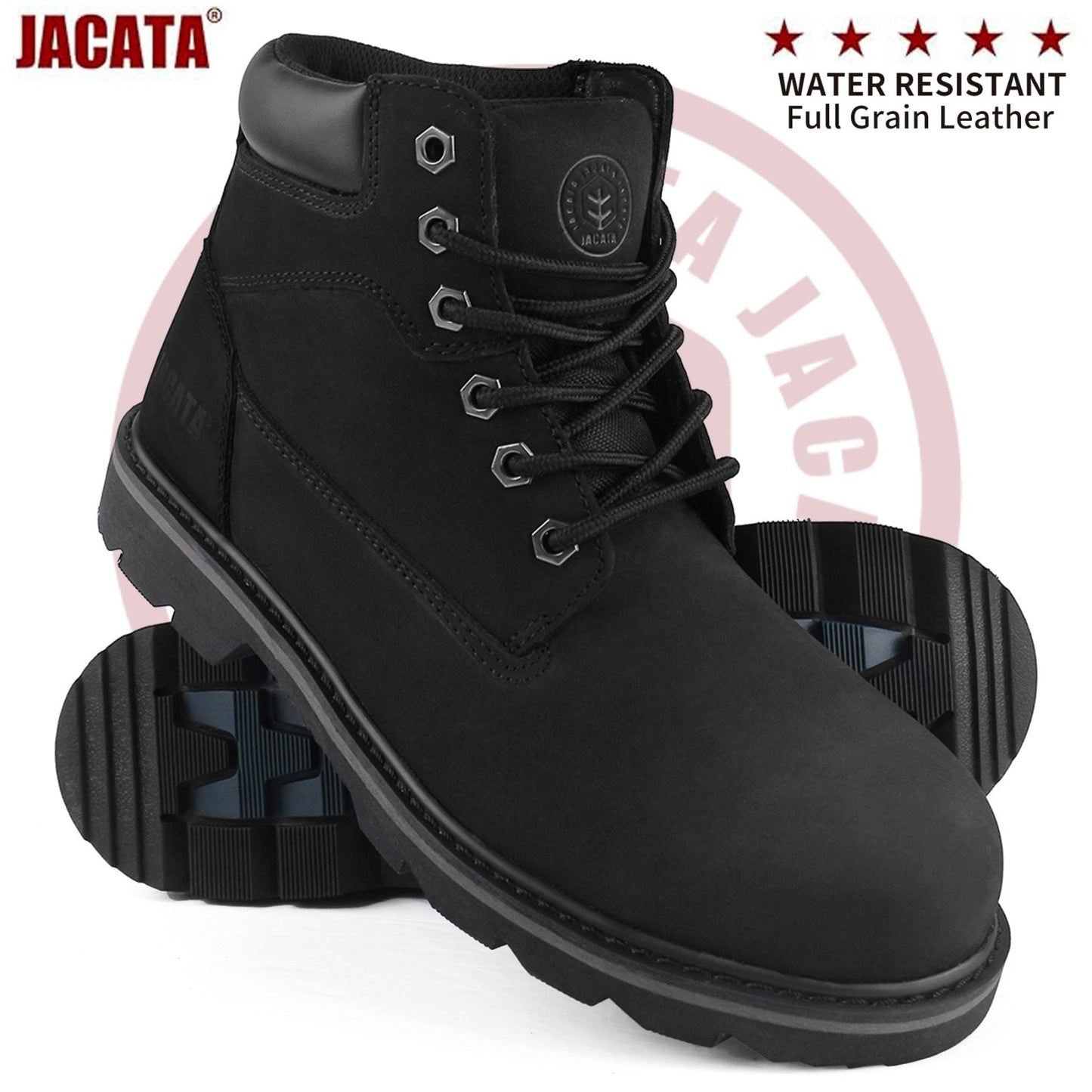 Men's Water Resistant Leather Work Boot