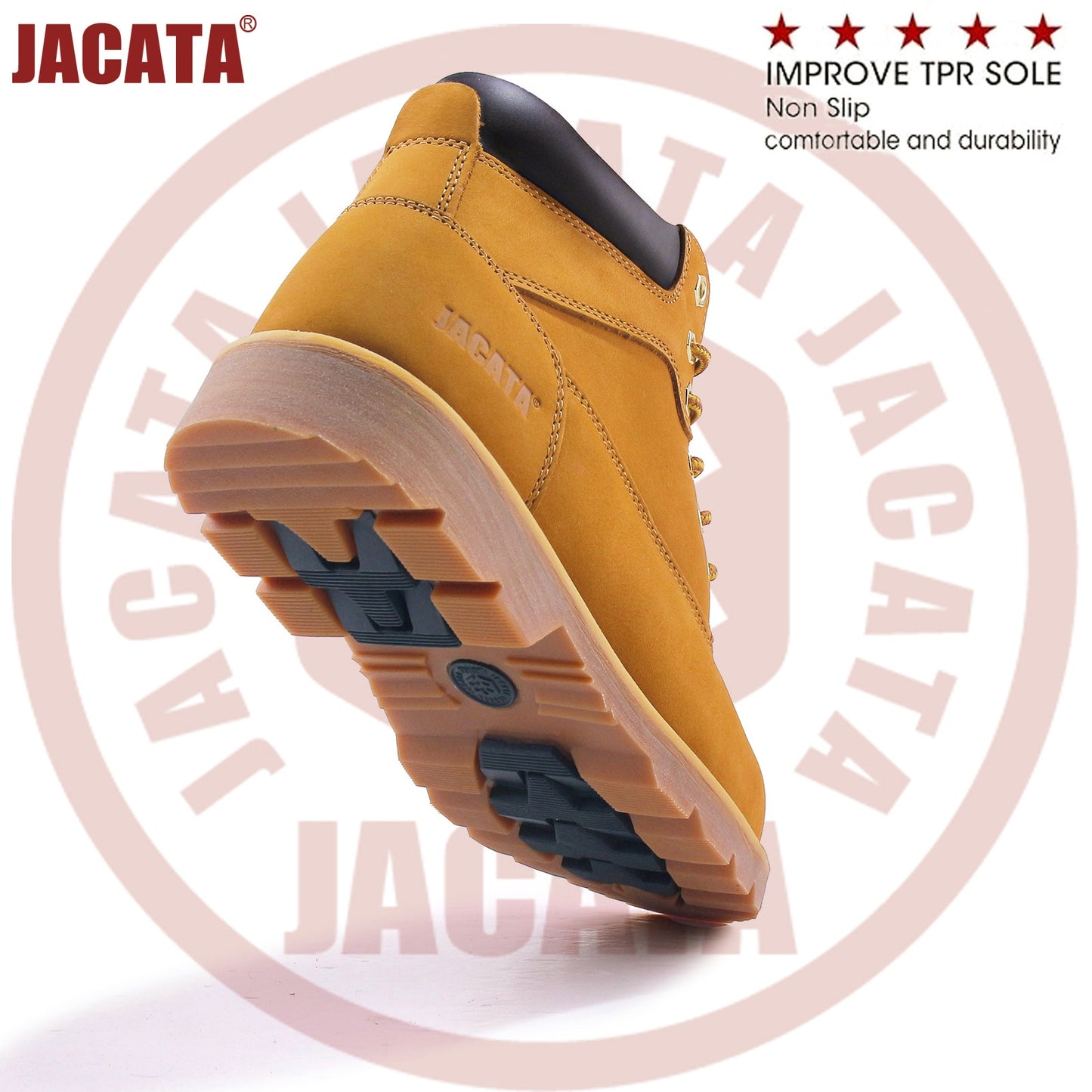 Men's Water Resistant Leather Work Boot Wheat