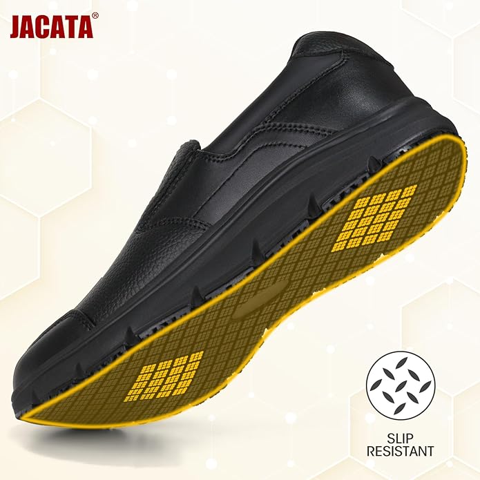 Men's Non Slip Black Work Shoes